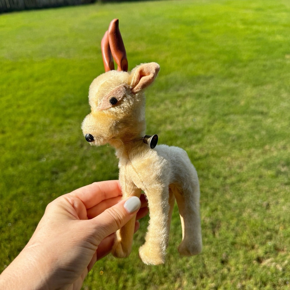 Vintage Plush Toy Goat Made In Japan Handmade Stuffed Animal Deer Forest